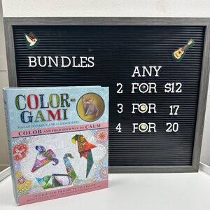 Color-Gami- Color and Fold Your Way to Calm booklet (Bundle Eligible)